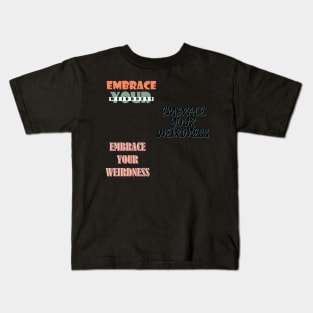 Embrace your weirdness sticker pack Kids T-Shirt